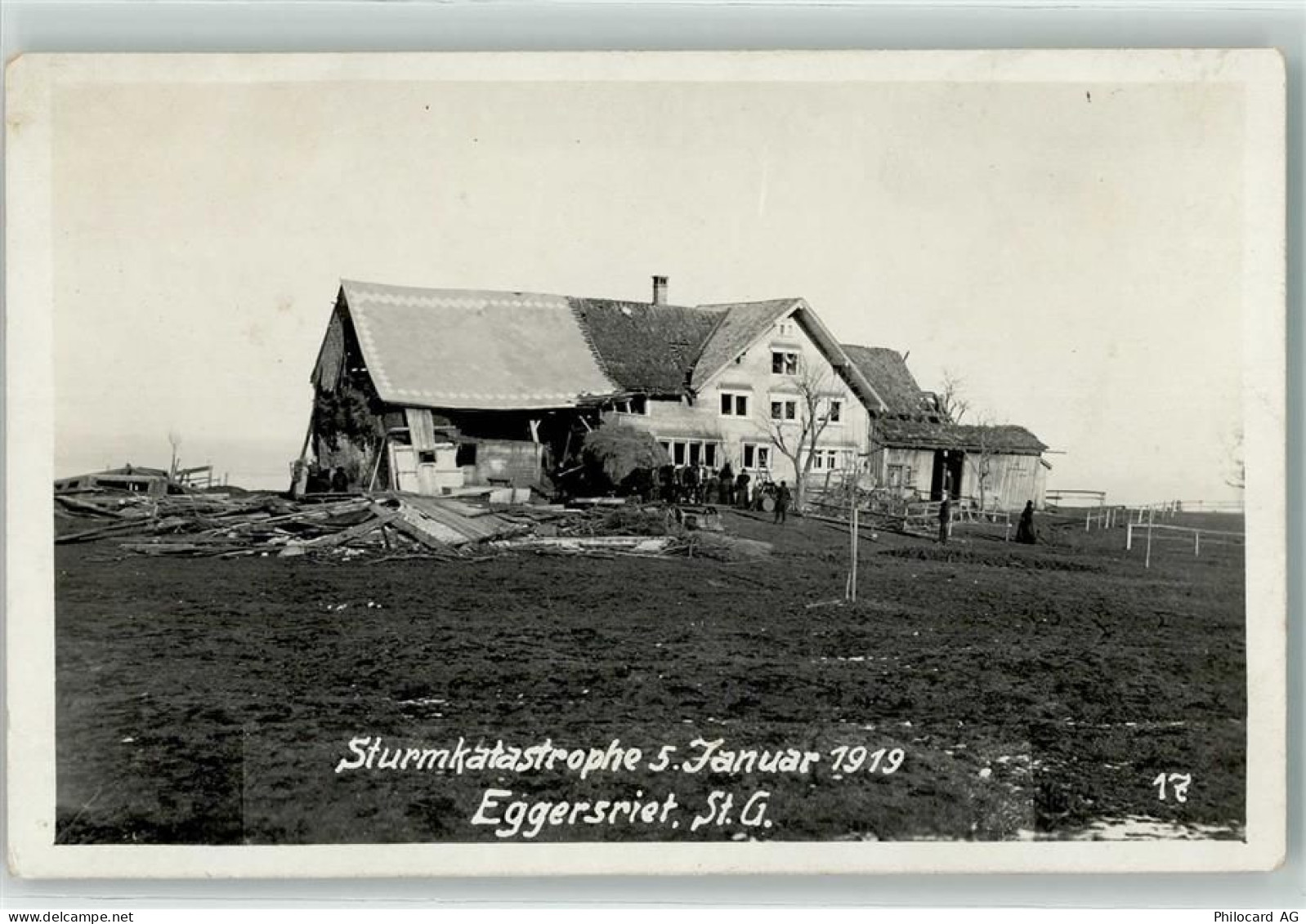9034 Eggersriet 1919 Privatfoto AK Sturmkatastrphe - 13251102