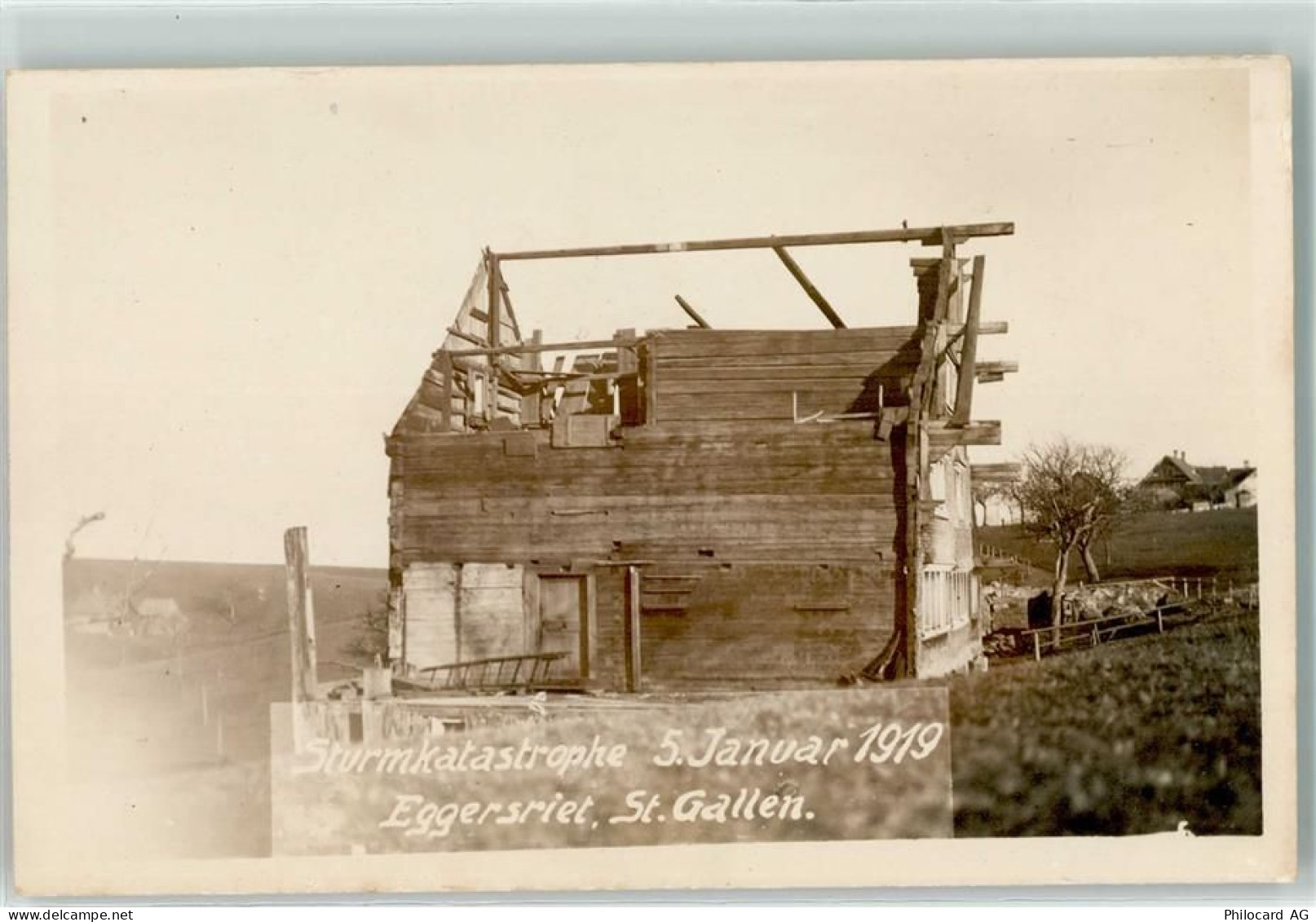 9034 Eggersriet 1919 Privatfoto AK Sturmkatastrphe - 13251103