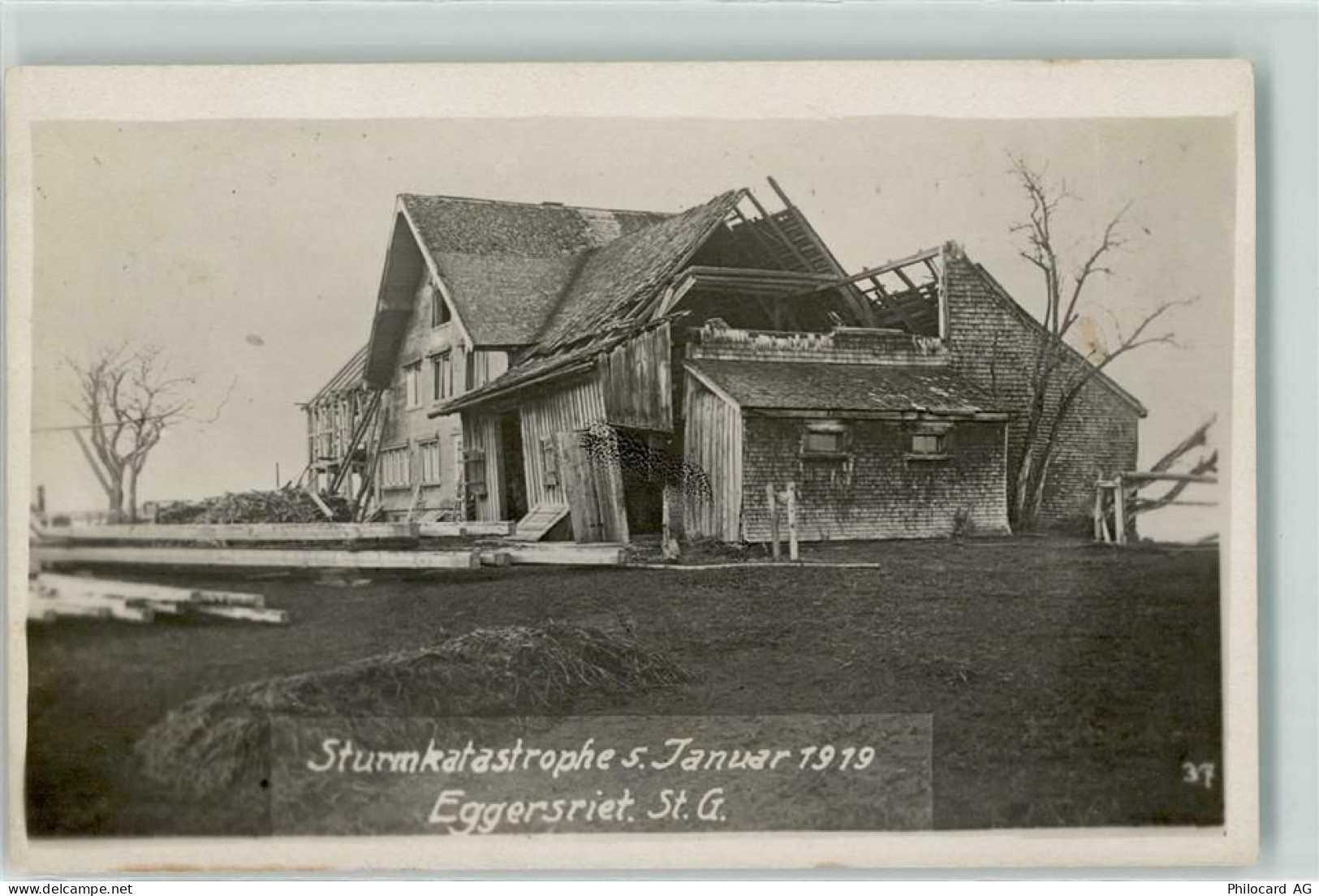 9034 Eggersriet 1919 Privatfoto AK Sturmkatastrphe - 13251104