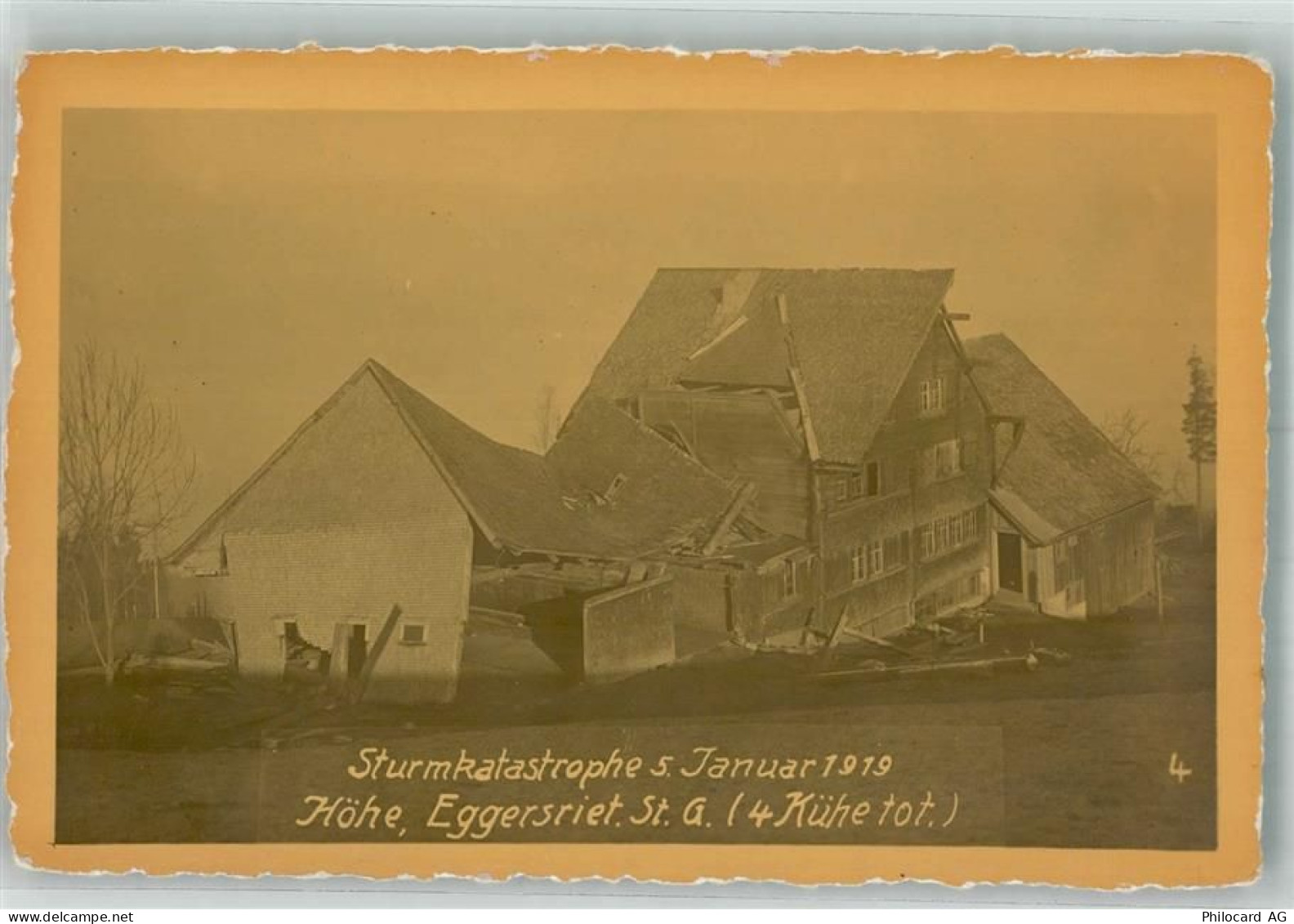 9034 Eggersriet Foto AK Höhe Sturmkatastrophe 1919 - 13306294