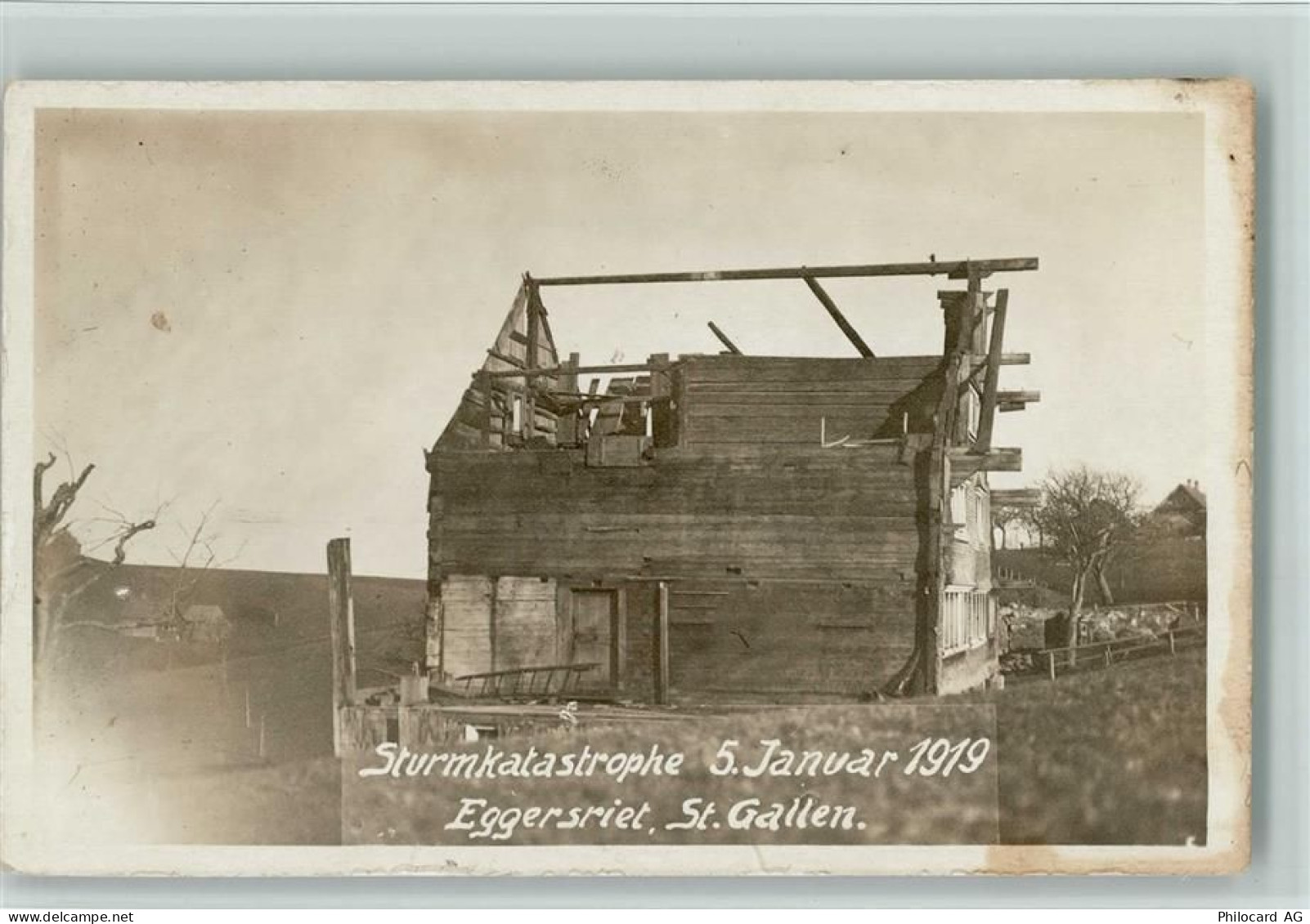 9034 Eggersriet Foto AK Stumkatastrophe 1919 - 13407138