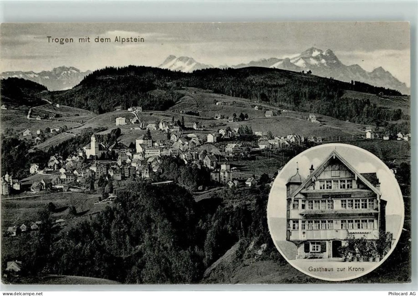 9043 Trogen 1912 - Trogen mit dem Alpstein Gasthaus zur Krone - 13128358