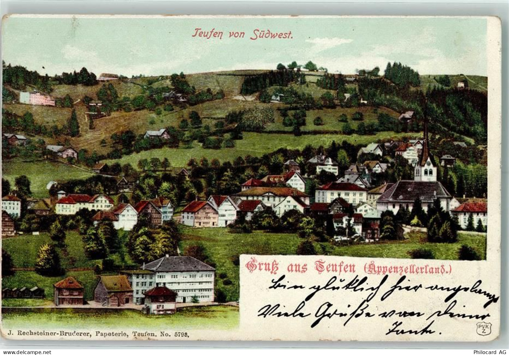 9053 Teufen AR 1901 - Teufen von Südwest - 13128193