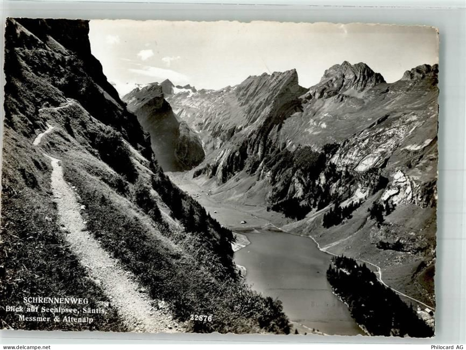 9057 Schwende Foto AK Schrennenweg Seealpsee Säntis - 38061838
