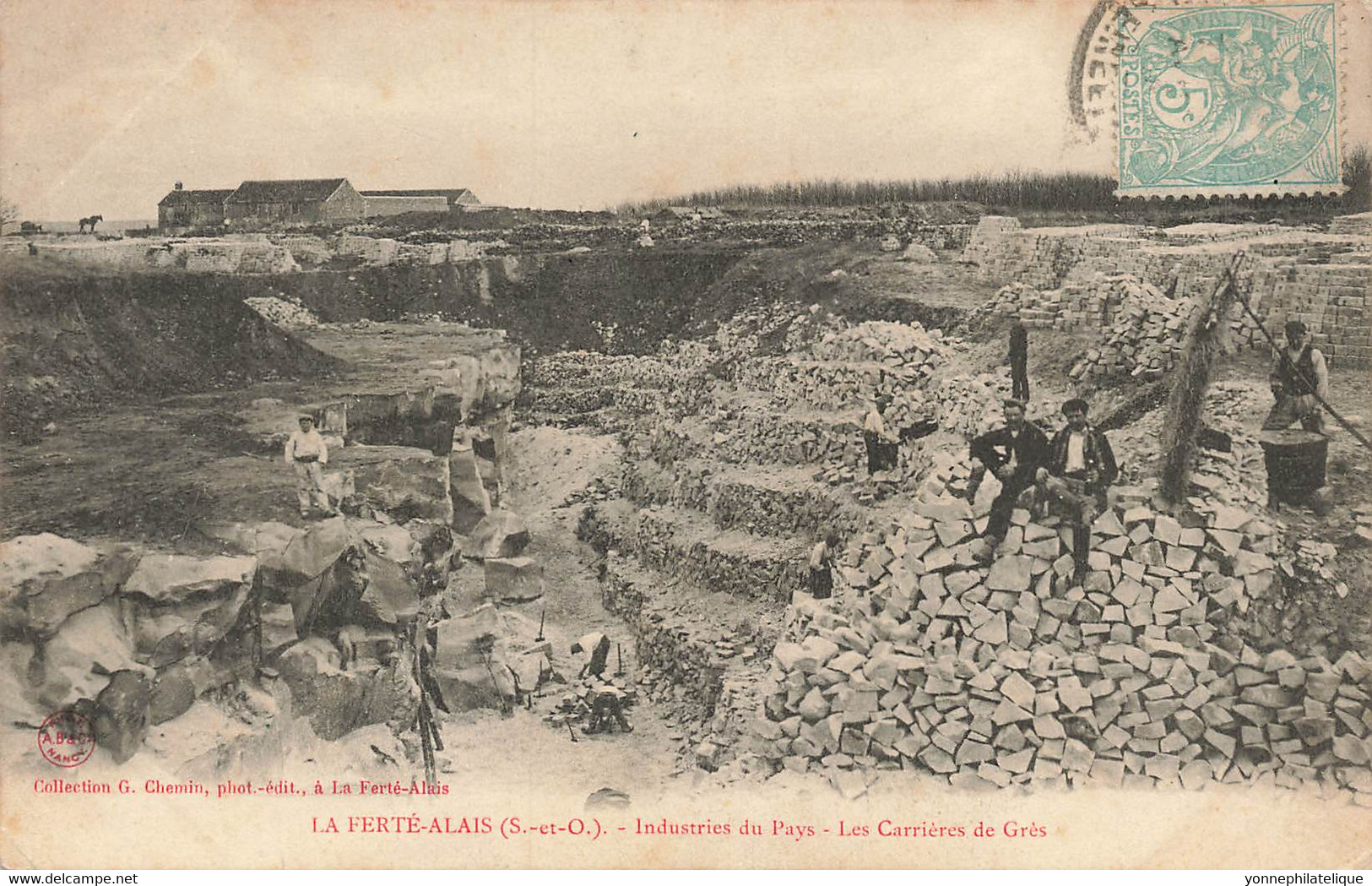 91 - ESSONNE - LA FERTÉ-ALAIS - industries - carrières de Grès - superbe - 10139