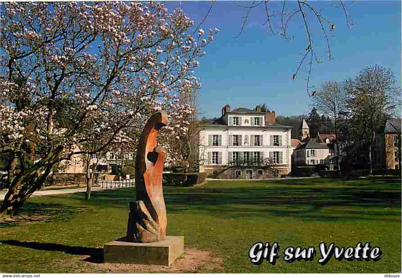 91 - Gif sur Yvette - La mairie vue du parc de la mairie (propriété du Baron Claude François Méneval de 1831 à 1850) - C