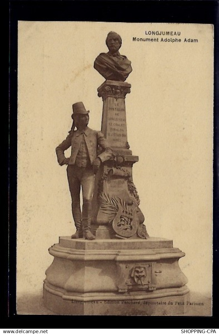 91 - Longjumeau - Monument Adolphe Adam - Voyagé - Dos divisé