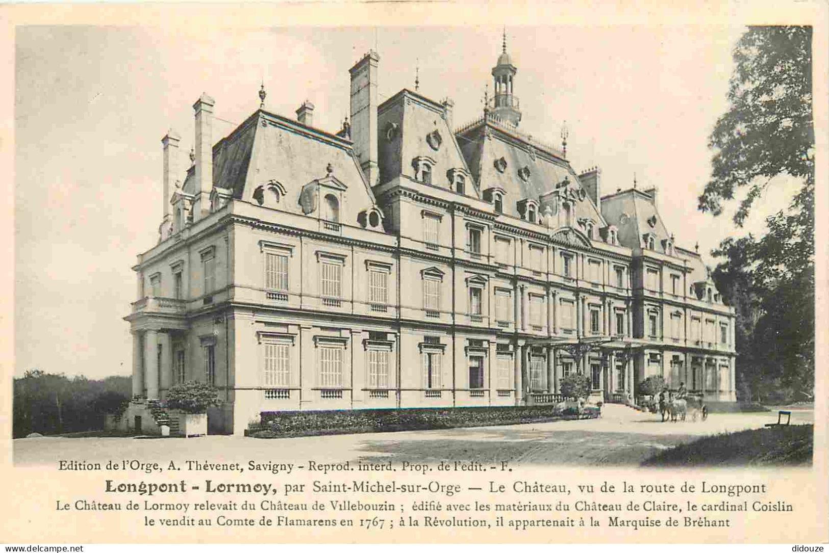 91 - Longpont - par Saint-Michel-sur-Orge - Le Château - CPA - Voir Scans Recto-Verso