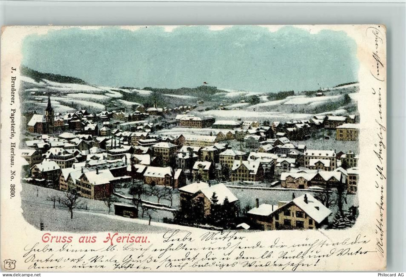 9100 Herisau 1903 - Gruss aus Herisau Winter - 13095322