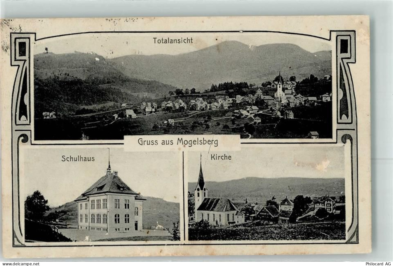 9122 Mogelsberg 1914 Gebrauchsspuren Schulhaus Kirche - 13470736