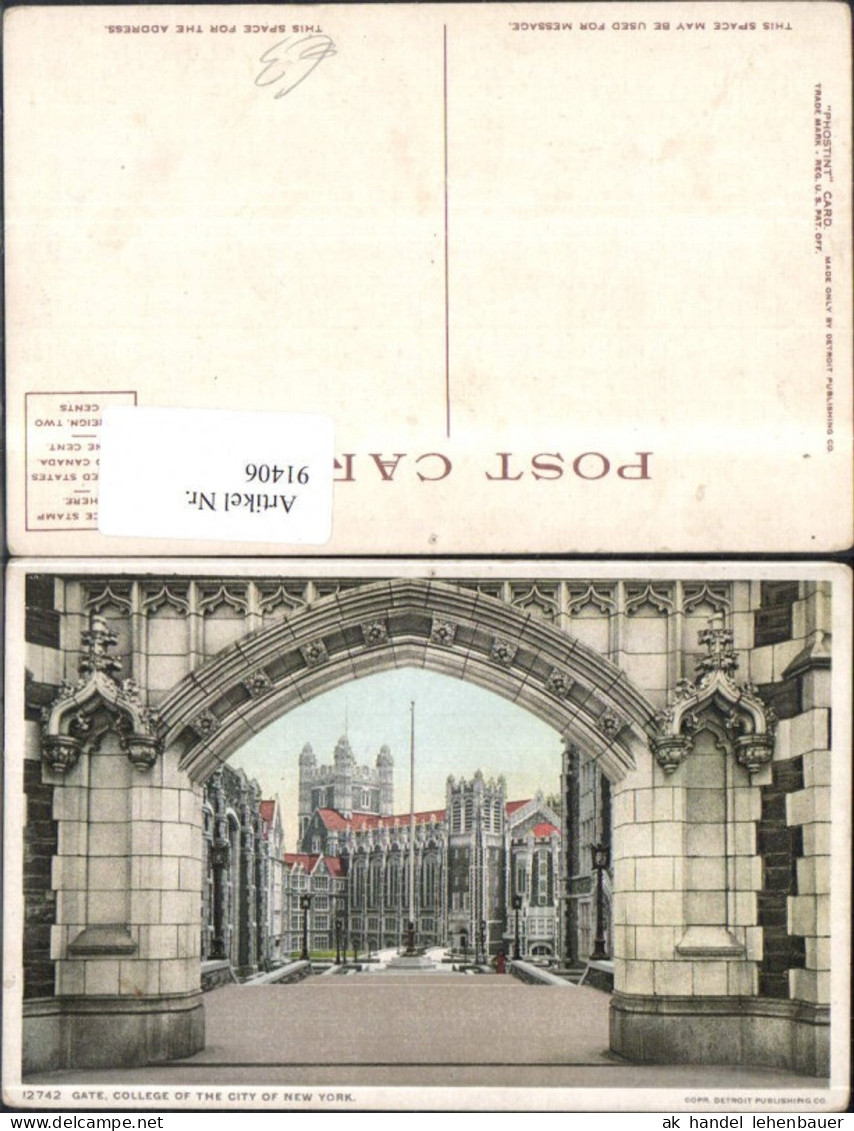 91406,New York City Gate College NYC Ansicht Tor