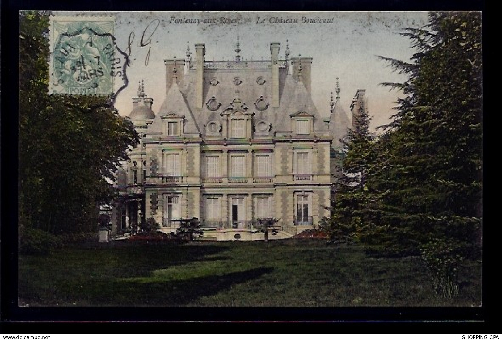 92 - Fontenay-aux-roses - le château Boucicaut - Voyagé - Dos divisé
