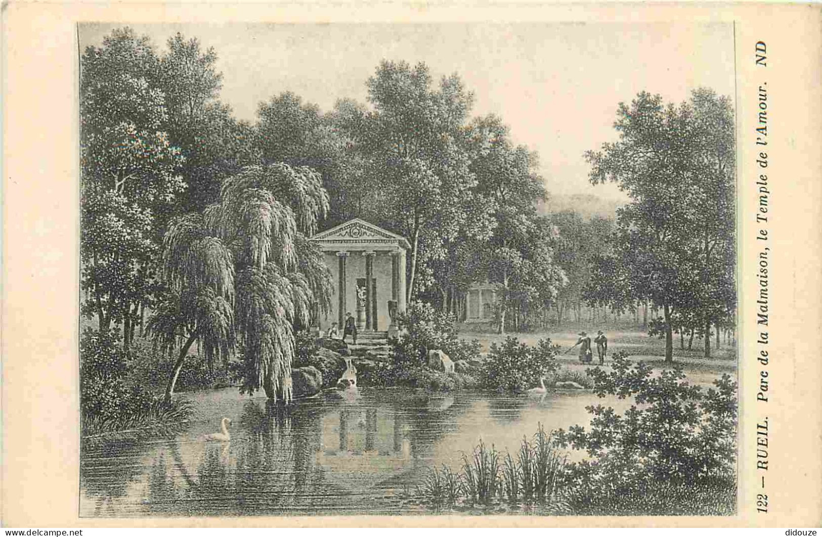 92 - Rueil Malmaison - Parc de la Malmaison - le Temple de l'Amour - Gravure - CPA - Voir Scans Recto-Verso