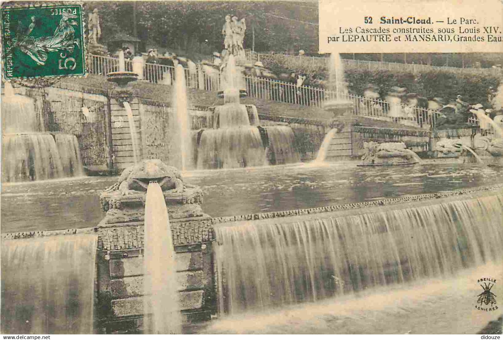 92 - Saint Cloud - Parc de Saint Cloud - Cascade - CPA - Oblitération de 1911 - Voir Scans Recto-Verso