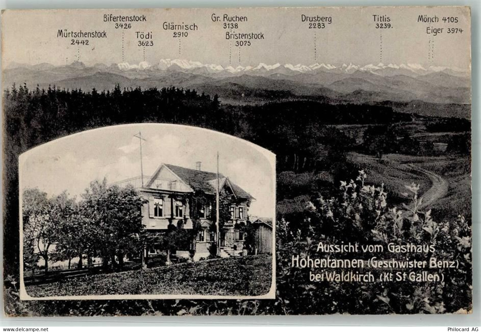 9205 Waldkirch 1919 Foto AK Gasthaus Hohentannen - 13552186