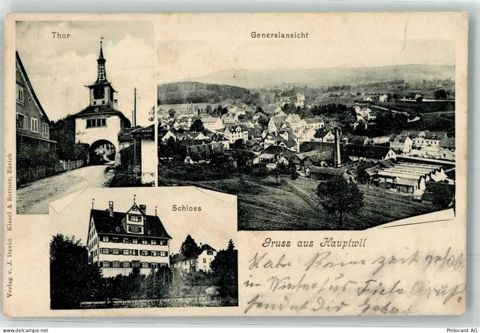 9213 Hauptwil 1904 Lithographie Tor Schloss - 13623149