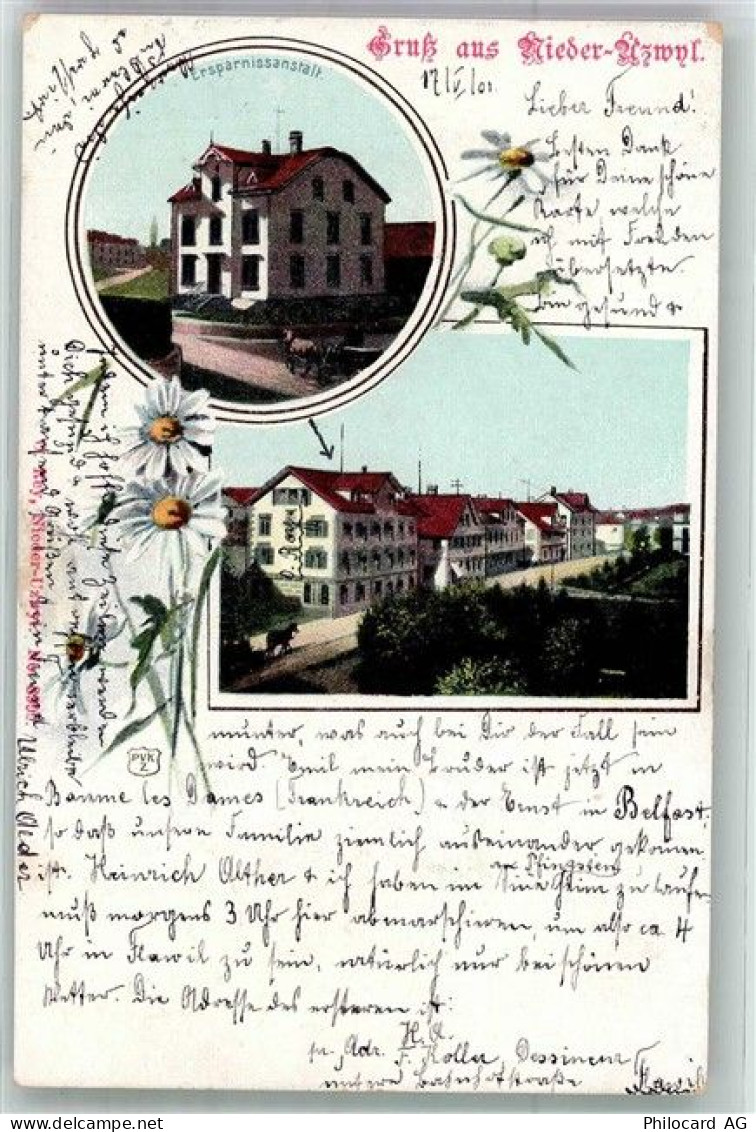 9240 Uzwil 1901 Foto AK Ersparnissanstalt Nieder-Uzwil - 13597430