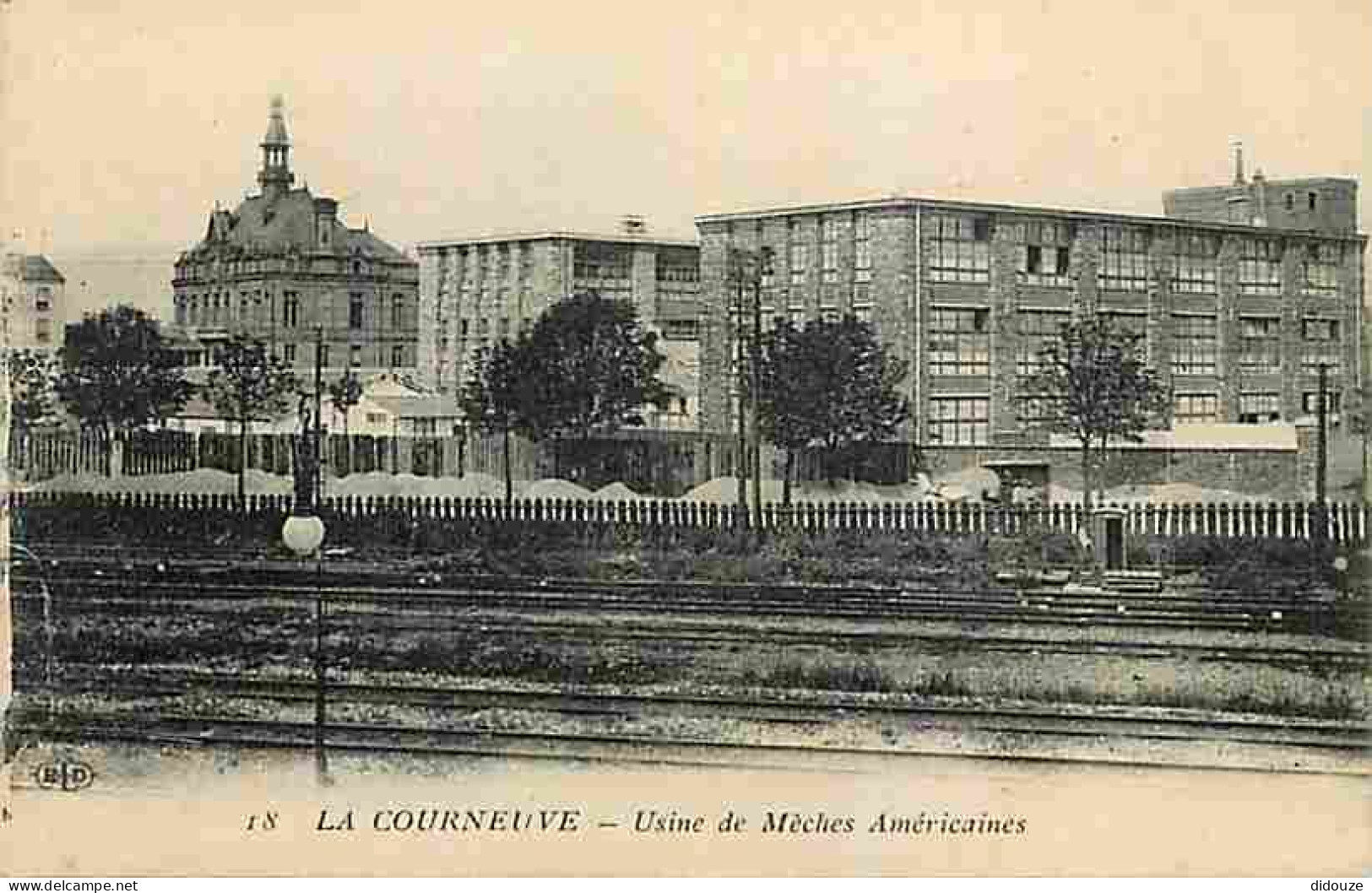 93 - La Courneuve - Usine des Mèches Américaines - Industrie - CPA - Voir Scans Recto-Verso