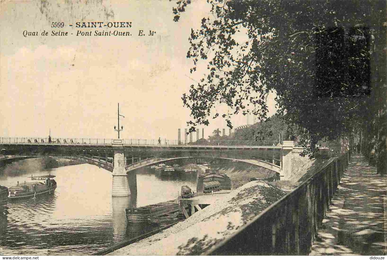 93 - Saint Ouen - Quai de Seine - pont Saint-Ouen - CPA - Oblitération - Voir Scans Recto-Verso
