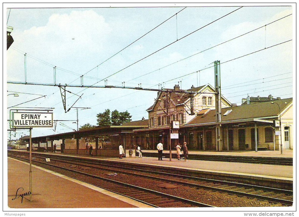 93 Seine St Denis Quais de la gare d'Epinay Villetaneuse en CPSM