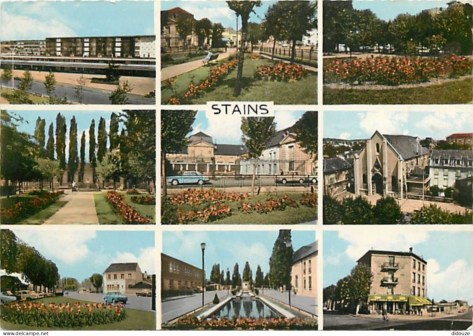 93 - Stains - Multivues - Automobiles - Fleurs - CPM - Voir Scans Recto-Verso