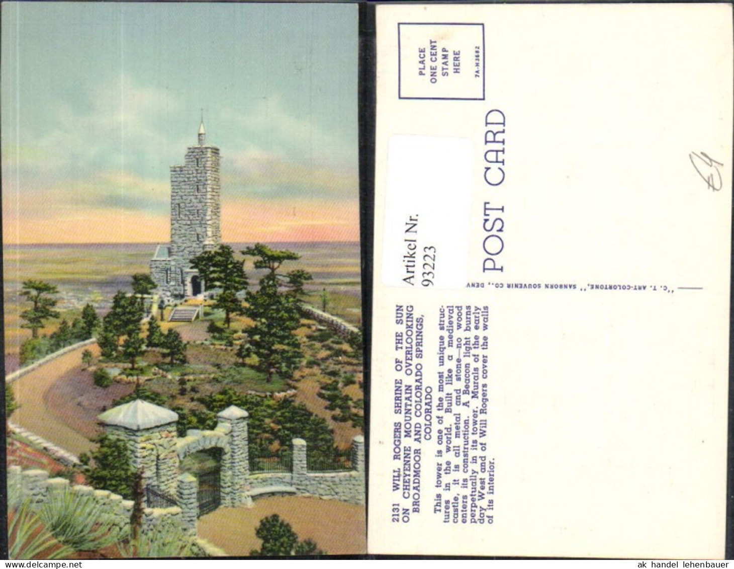 93223,Colorado Overlooking Broadmoor and Colorado Springs