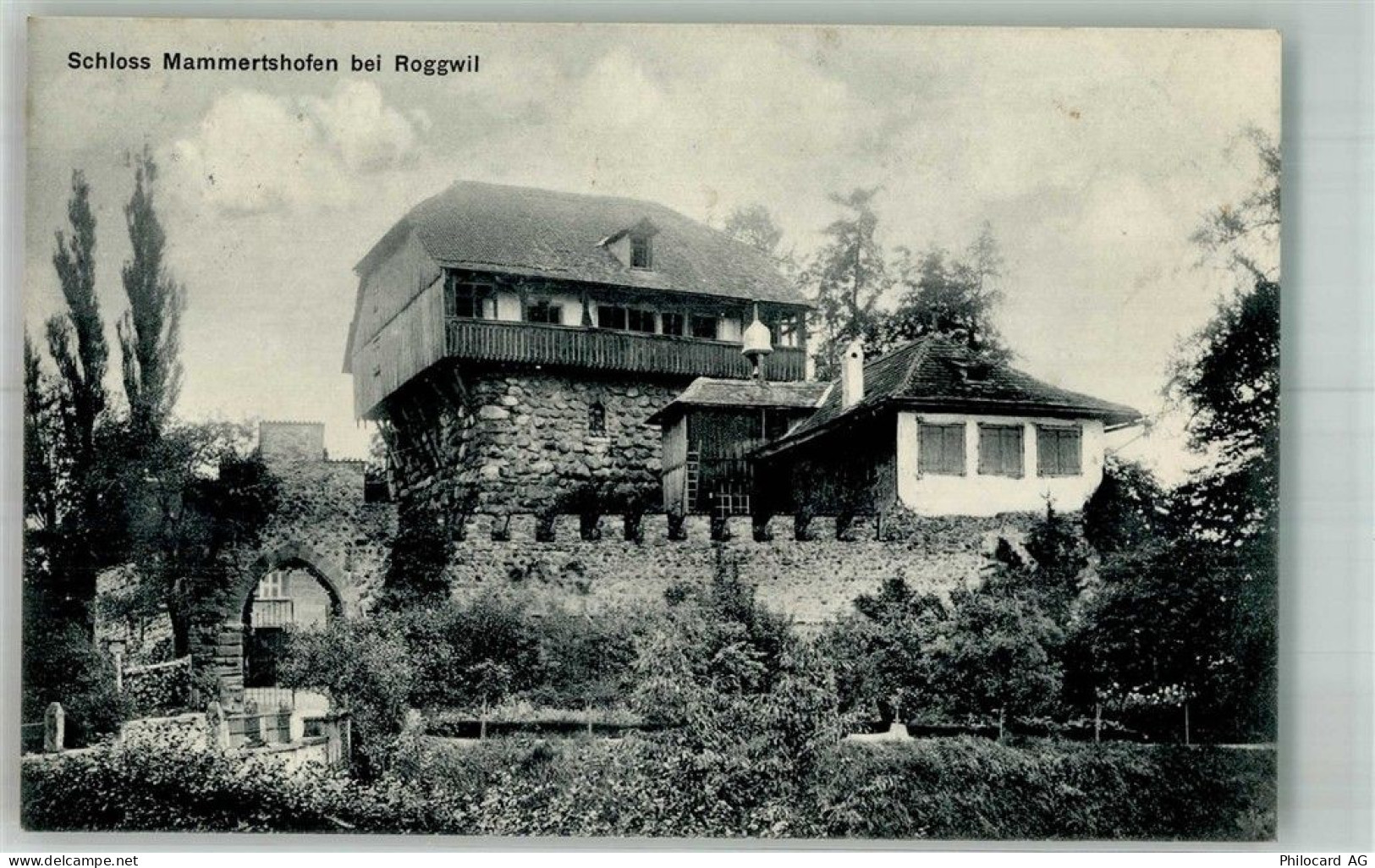 9325 Roggwil TG 1910 Gebrauchsspuren Schloss Mammertshofen Bahnpost Zug ... - 10750980