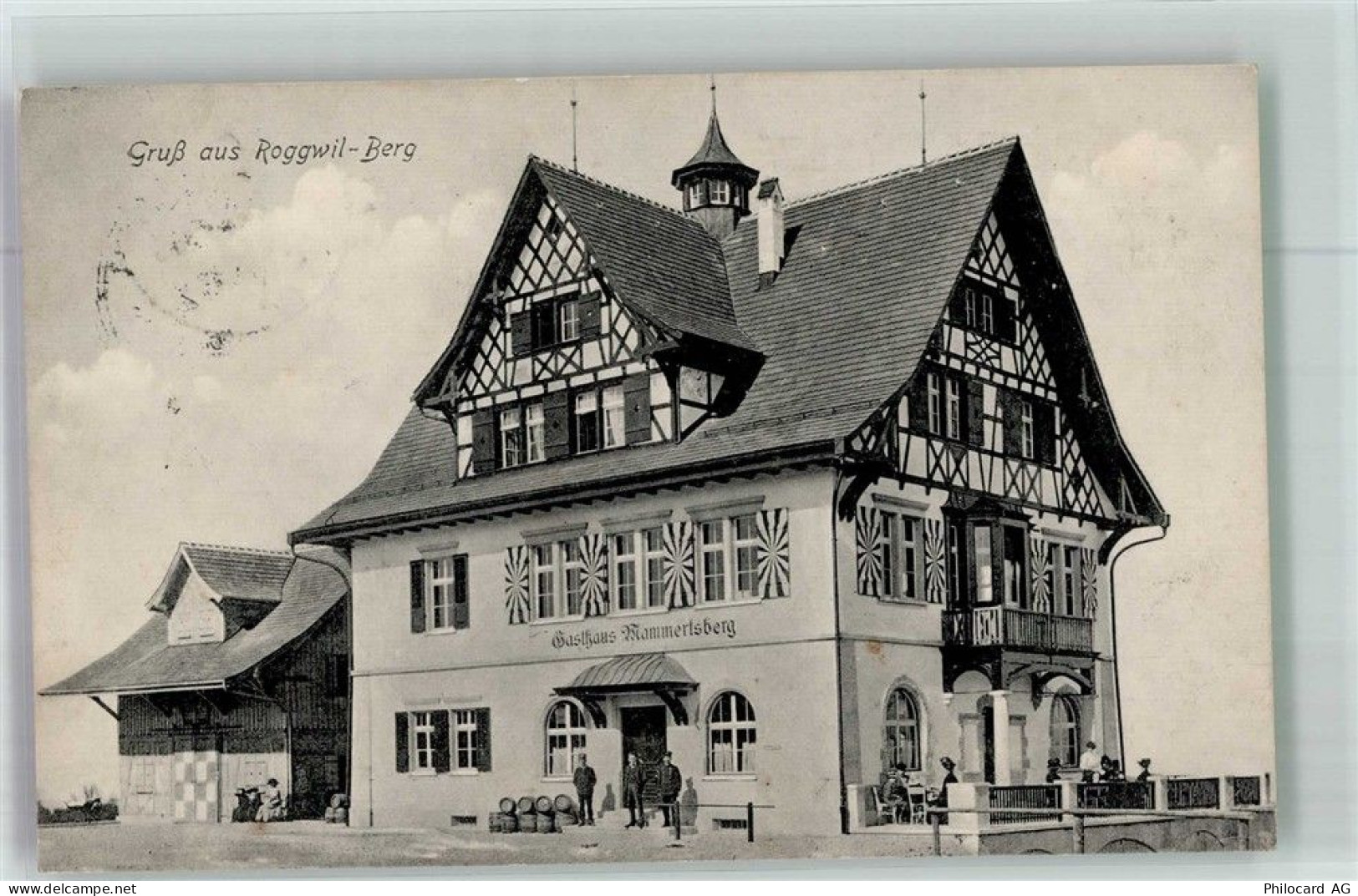 9325 Roggwil TG 1913 Foto AK Bahnpost Zug 2743 Gasthaus Mammetrsberg - 13673377