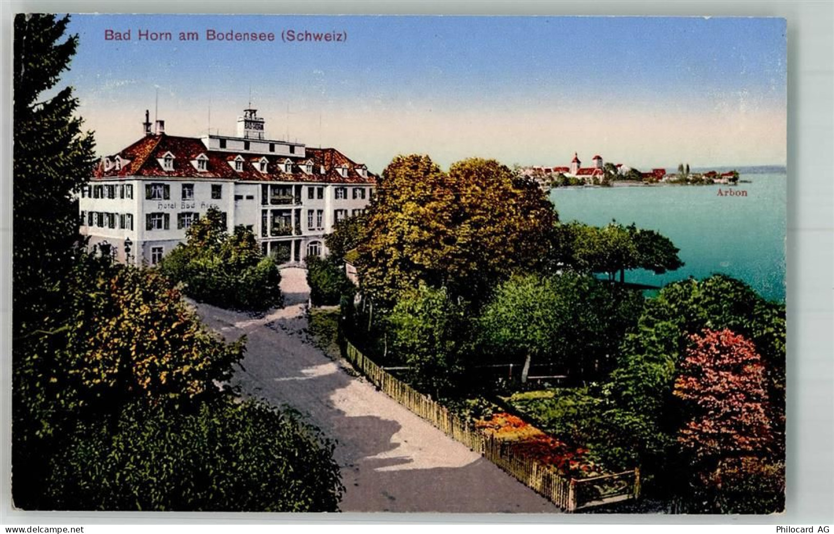 9326 Horn 1915 Foto AK Hotel Bad Horn Feldpost Militärsache - 13306269