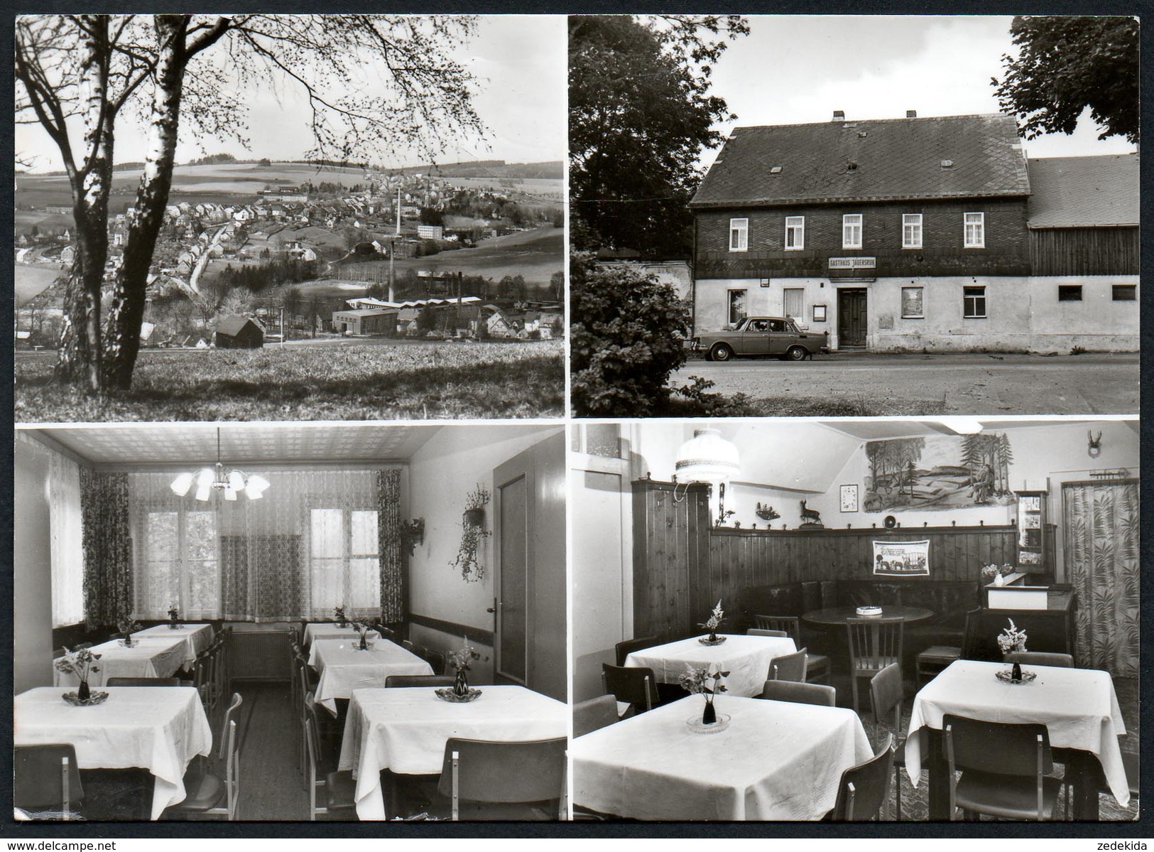9350 - alte MBK Ansichtskarte - Elterlein Erzg. - Gasthaus Gaststätte Jägersruh - Hoffamnn - DDR 1980