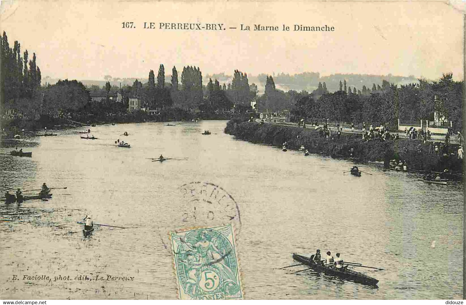 94 - Le Perreux sur Marne - Bry - La Marne le Dimanche - Animée - CPA - Etat pli - Voir Scans Recto-Verso