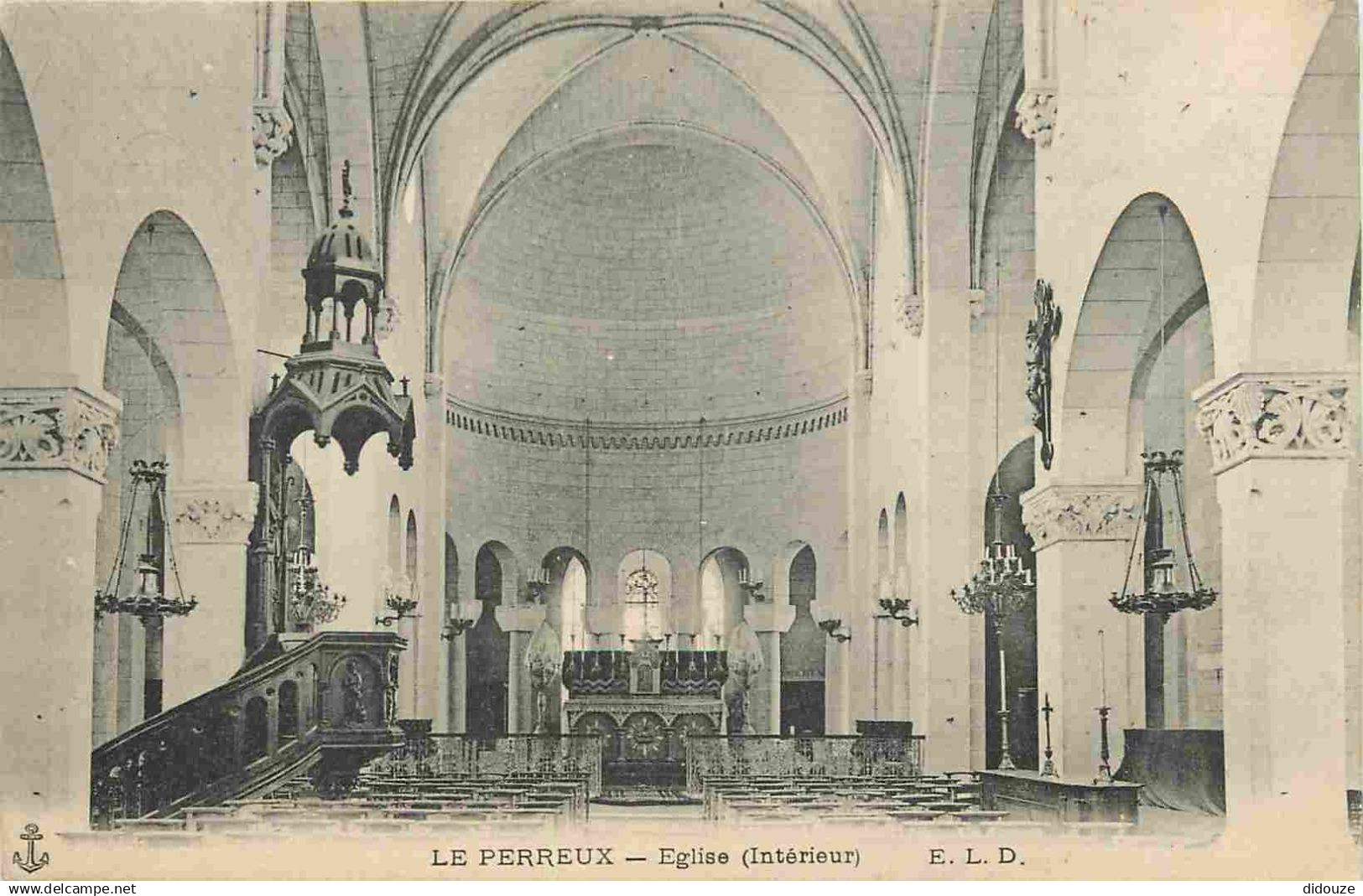 94 - Le Perreux sur Marne - intérieur de l'Eglise - CPA - Voir Scans Recto-Verso