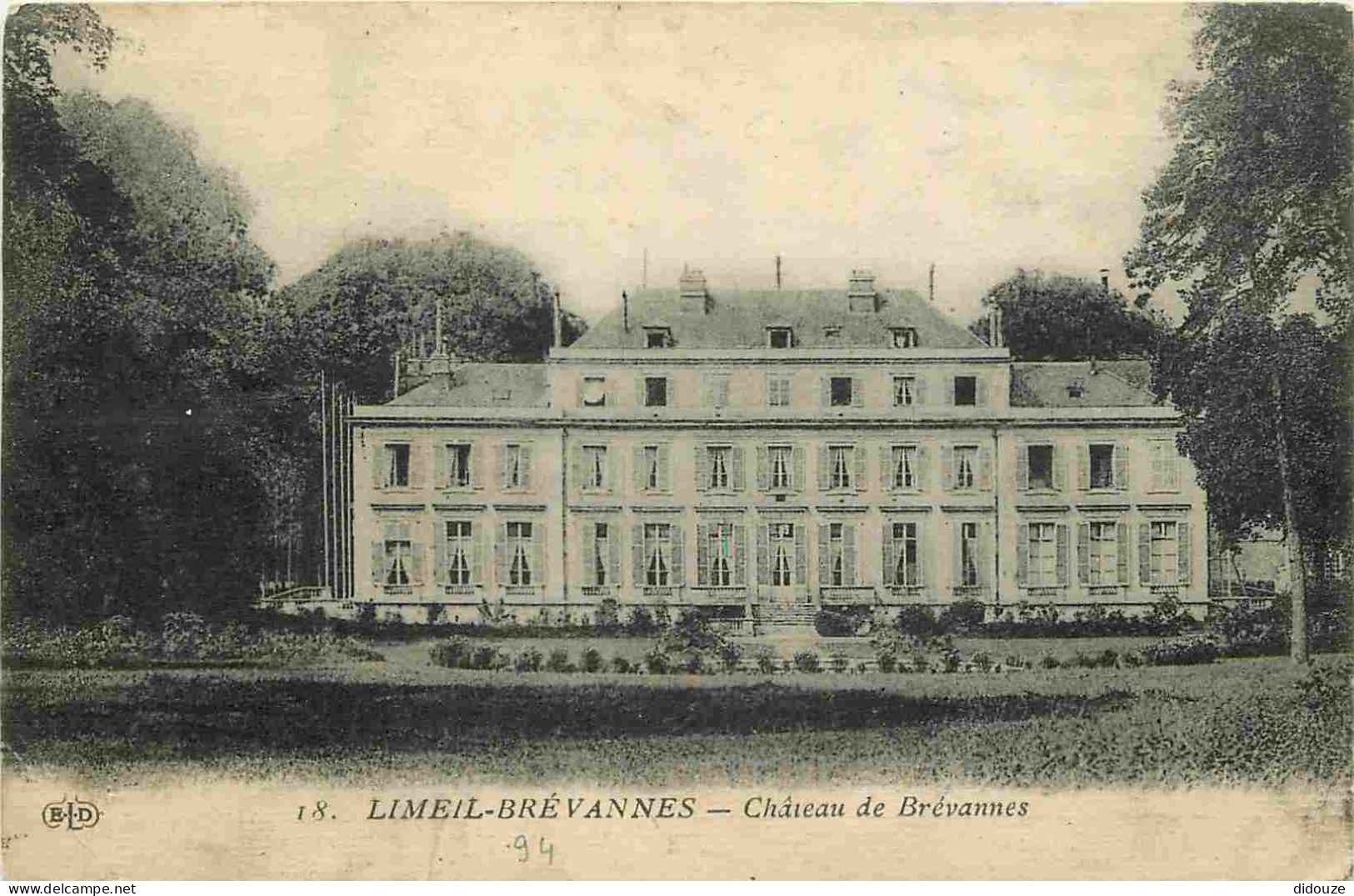 94 - Limeil Brevannes - Château de Brévannes - CPA - Correspondance - Voir Scans Recto-Verso