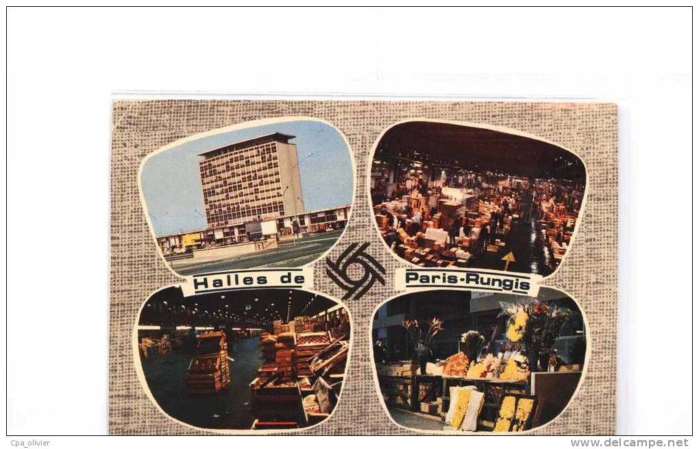 94 RUNGIS Halles de Paris Rungis, Multivue, Tour Administrative, Pavillon Marée, Fruits, ed PI 124, CPSM 10x15, 197?