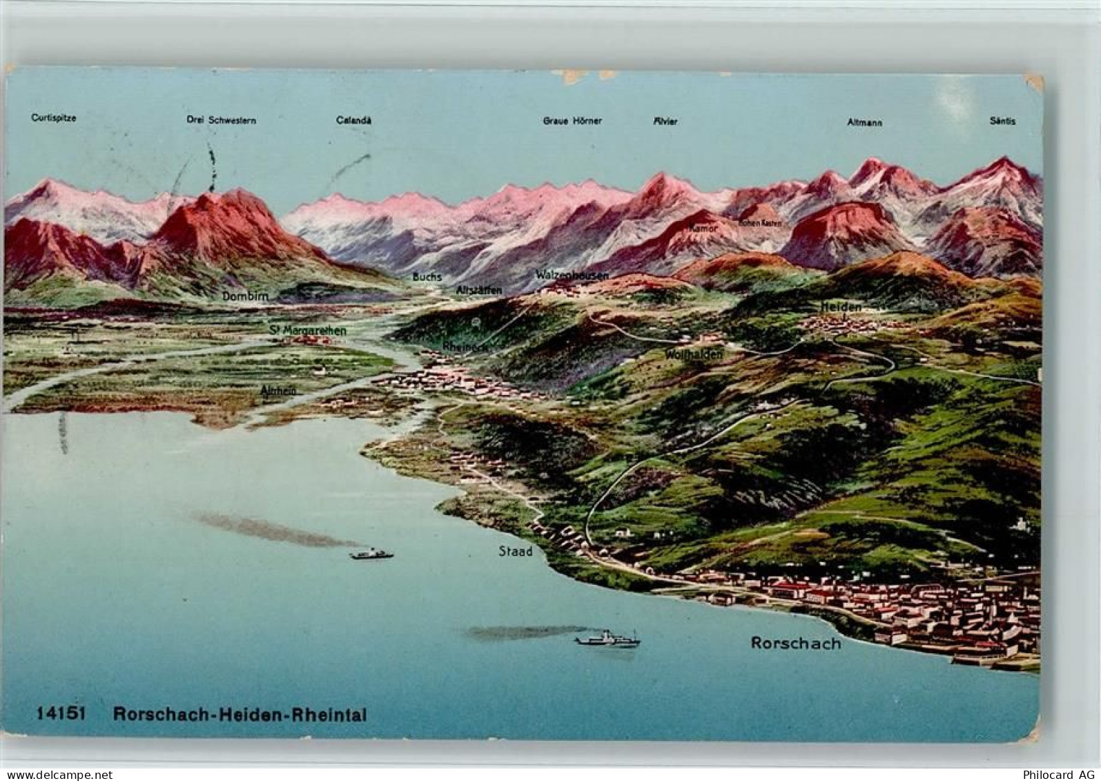 9400 Rorschach 1912 - Landkarte Rorschach-Heiden-Rheintal - 10147982