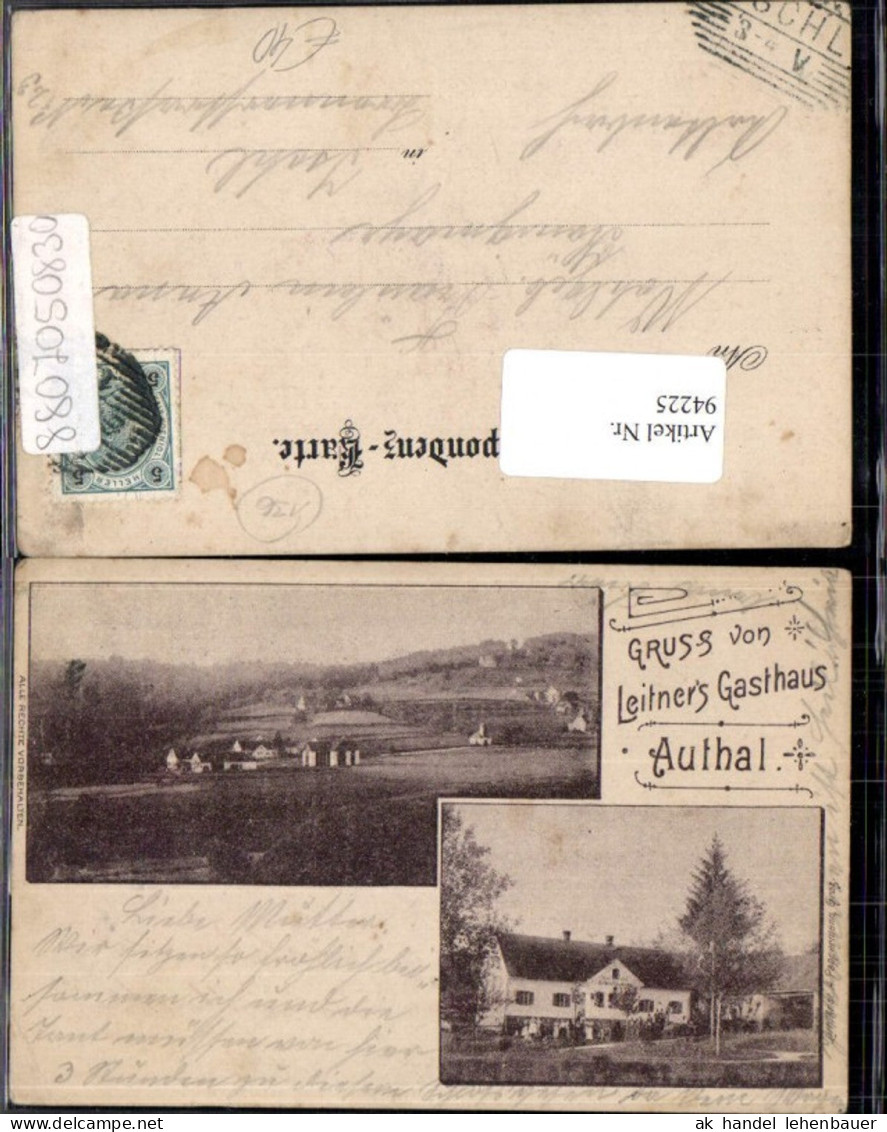 94225,Gruß von Leitners Gasthaus Authal Autal b. Zeltweg Judenburg Murtal