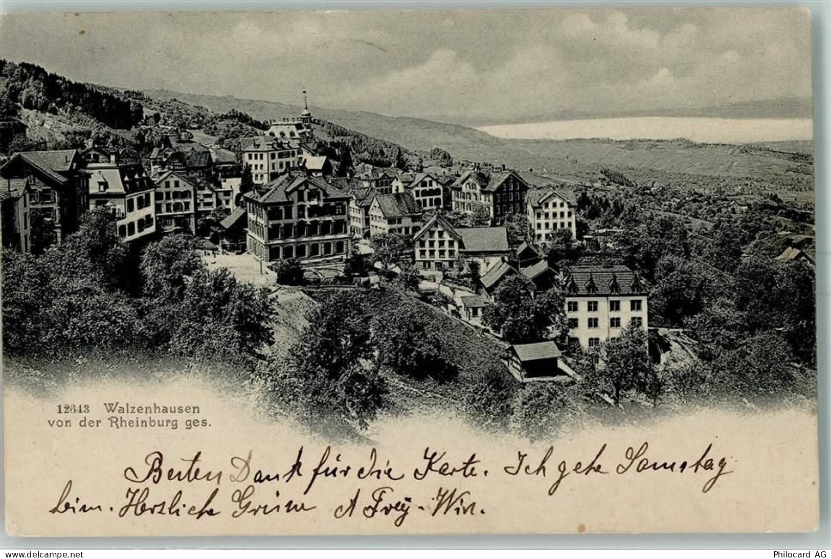 9428 Walzenhausen 1906 - Walzenhausen von der Rheinburg gesehen - 13160982