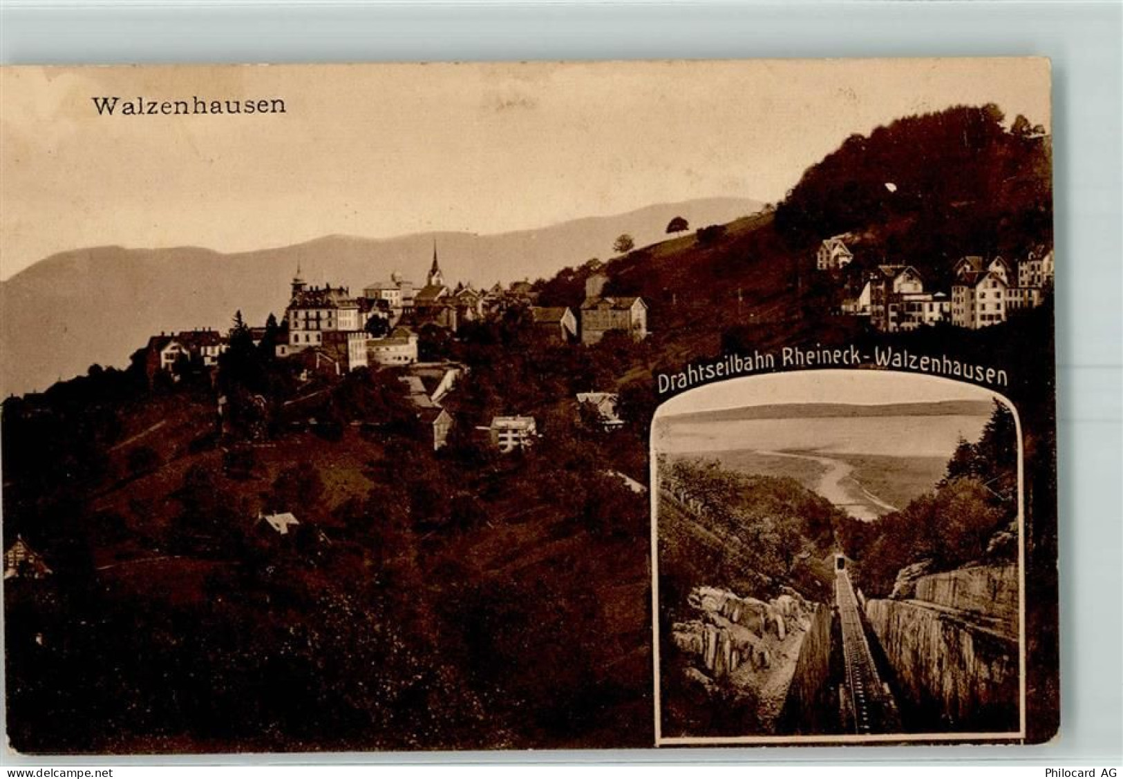 9428 Walzenhausen 1911 - Drahtseilbahn Rheineck - Walzenhausen - 13160819
