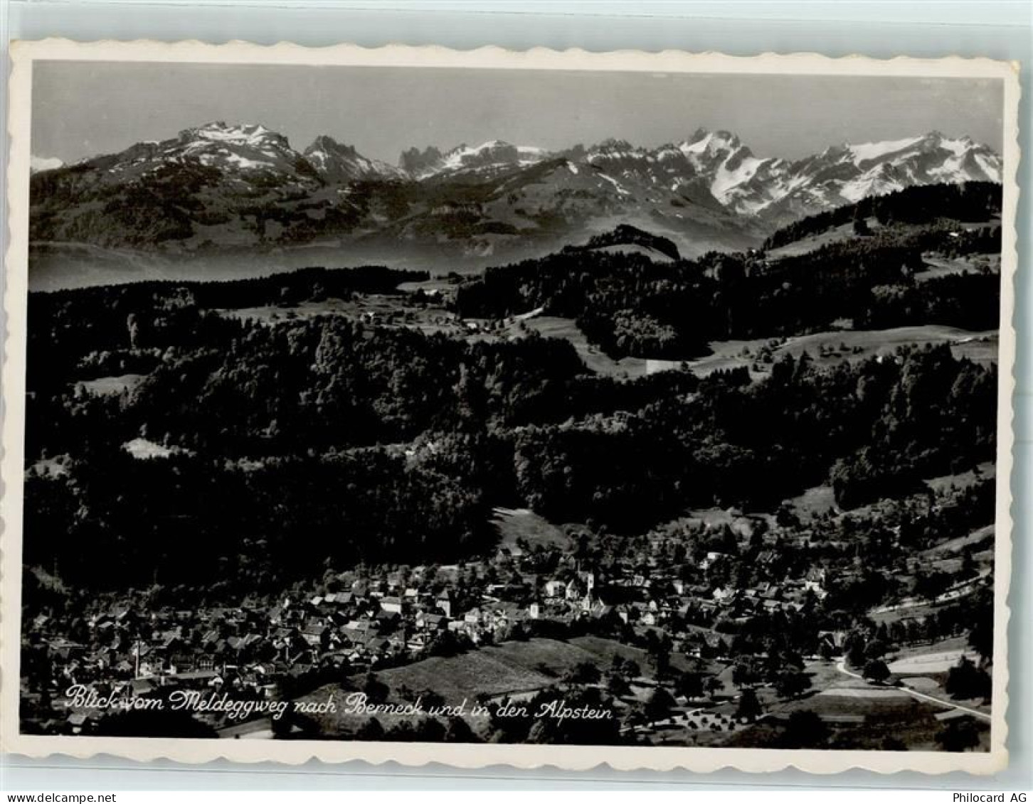9442 Berneck 1958 - Blick vom Meldeggweg nach Berneck und in den Alpstei... - 10395500