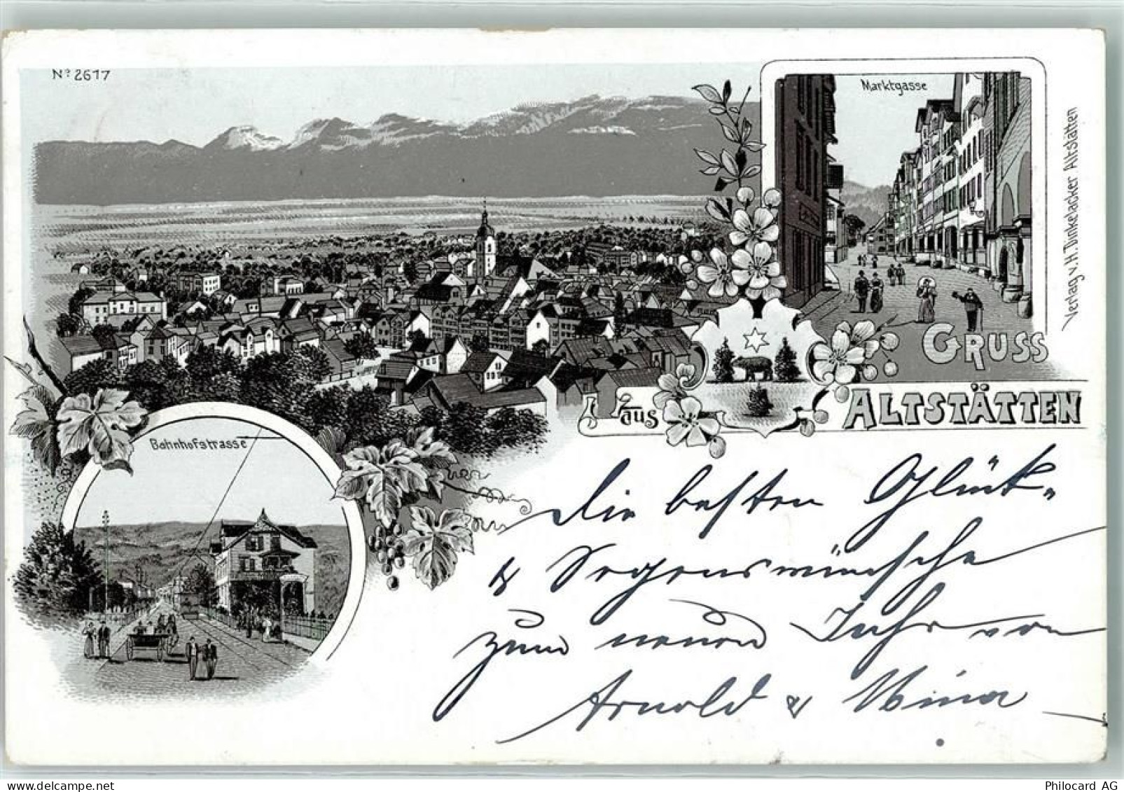 9450 Altstätten SG 1898 - Bahnhofstrasse Marktgasse - 13607474