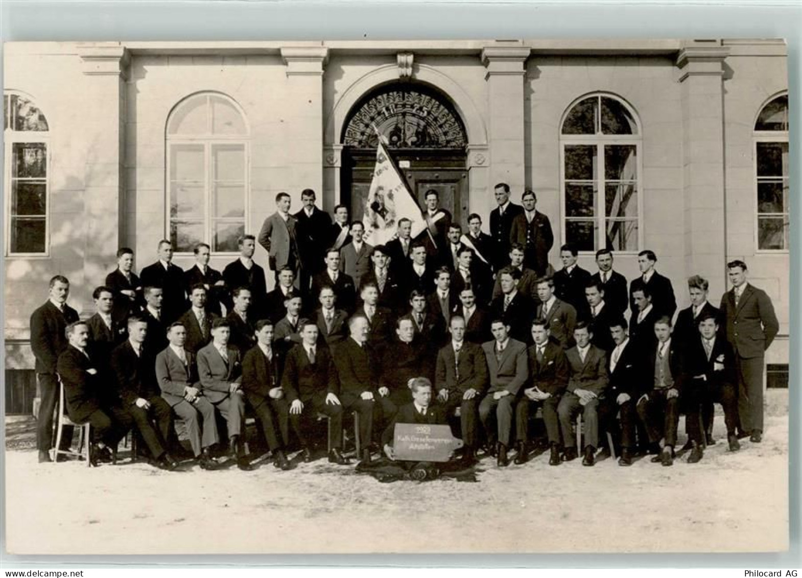 9450 Altstätten SG Foto AK Katholische Gesellen Männer Fahne - 13249081