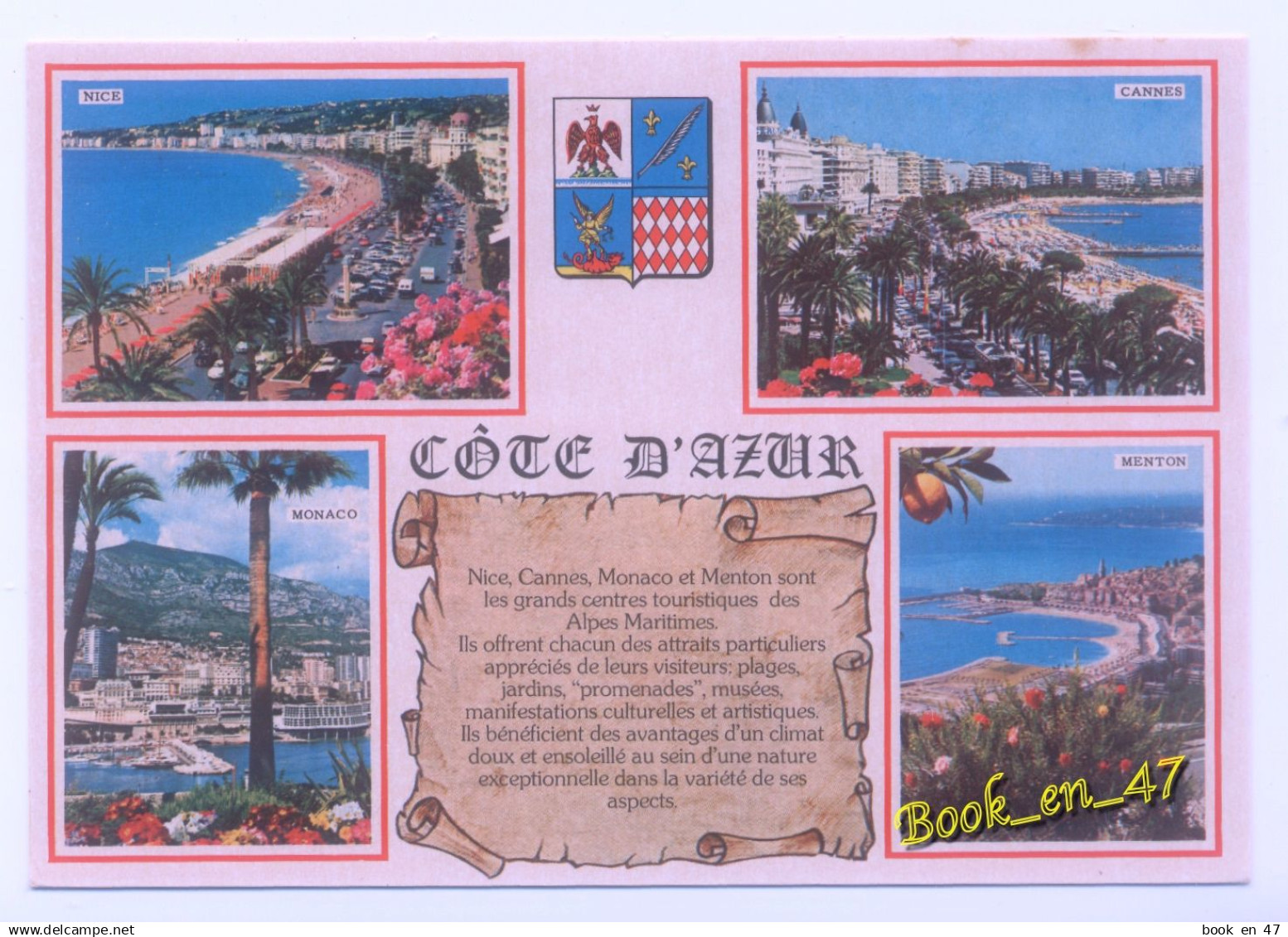 {94665} Côte d'Azur, Les grandes villes de la Côte d'Azur , multivues; Cannes, Menton, Monaco, Nice