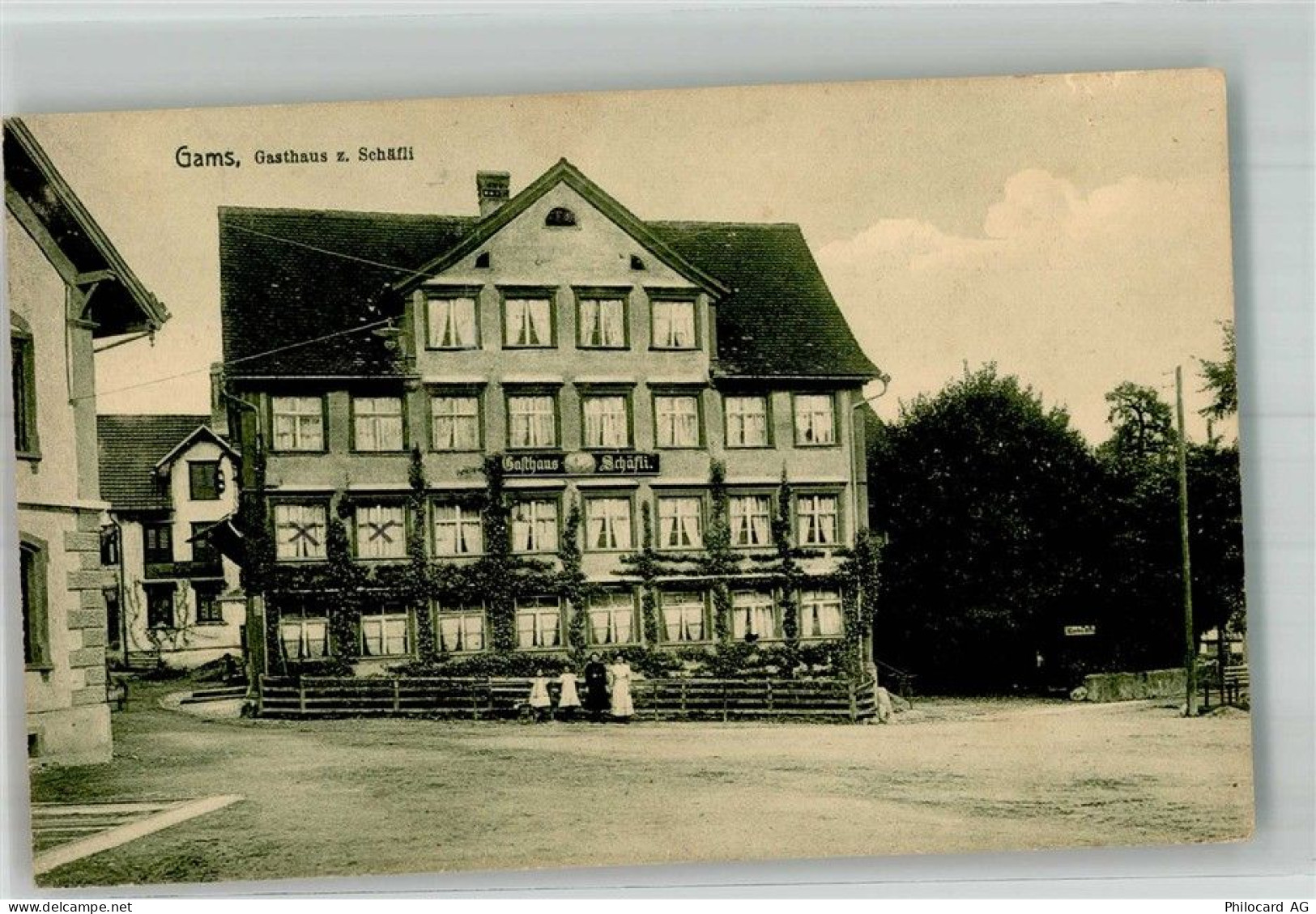 9473 Gams 1921 Foto AK Gasthaus z. Schäfli - 13585844