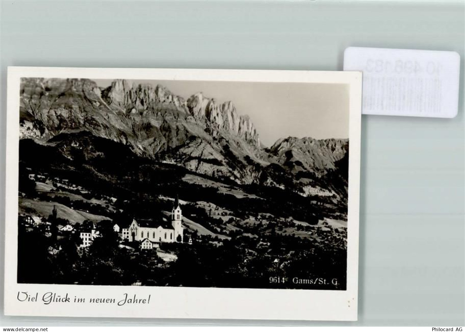 9473 Gams FOTO KEINE AK Foto 10cm x 7cm Fliegeraufnahme Kirche Neujahrsw... - 10498183