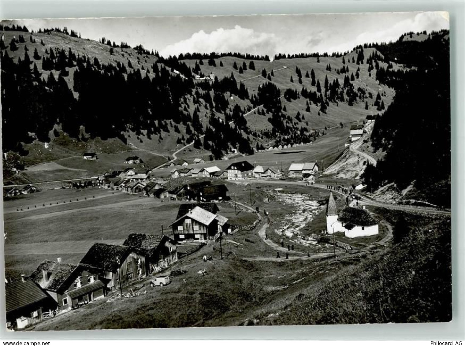 9497 Steg Foto AK Saminatal Kirche - 13928500