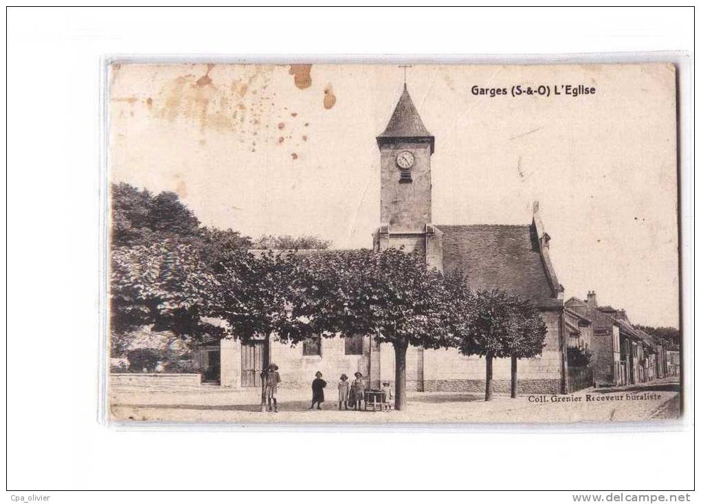 95 GARGES LES GONESSES Eglise, animée, ed Grenier, 1917