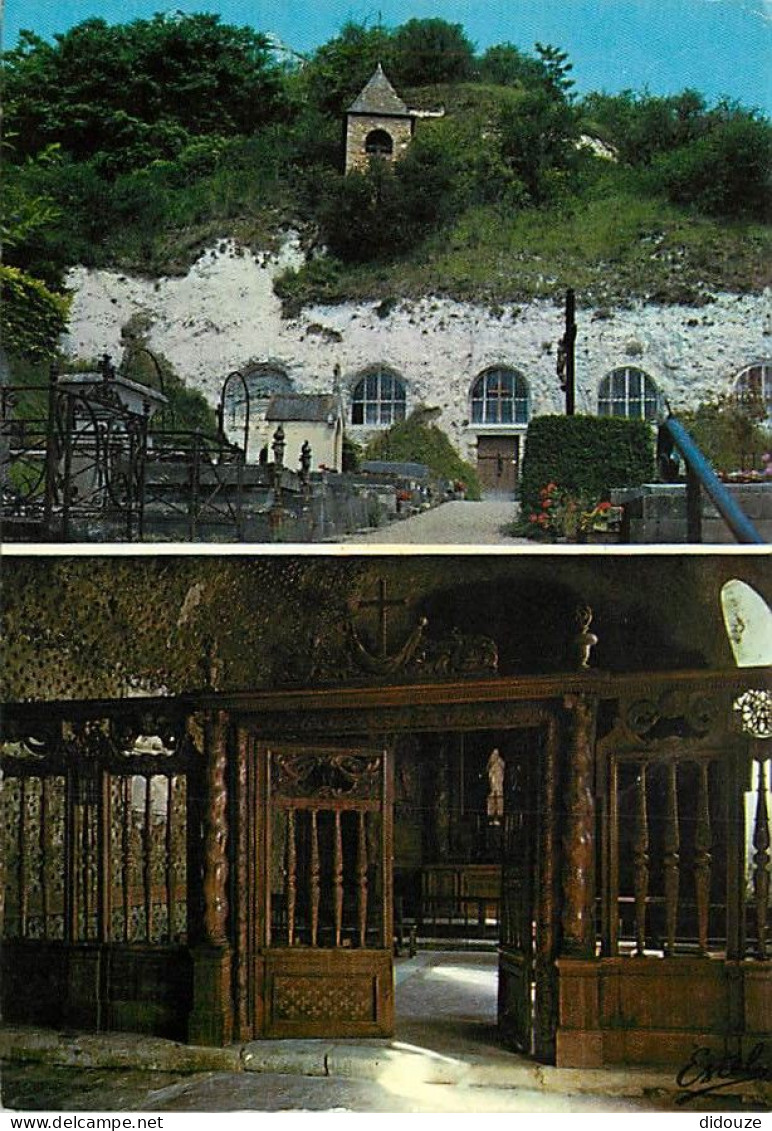 95 - Haute-Isle - Ancien village troglodytique - Eglise de l'Annonciation  troglodytique - Multivues - CPM - Voir Scans