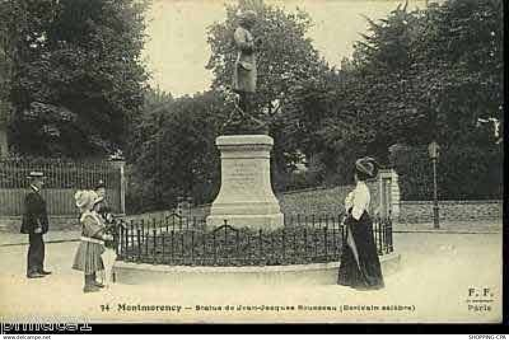 95 - Montmorency - Statue de J.J. Rousseau