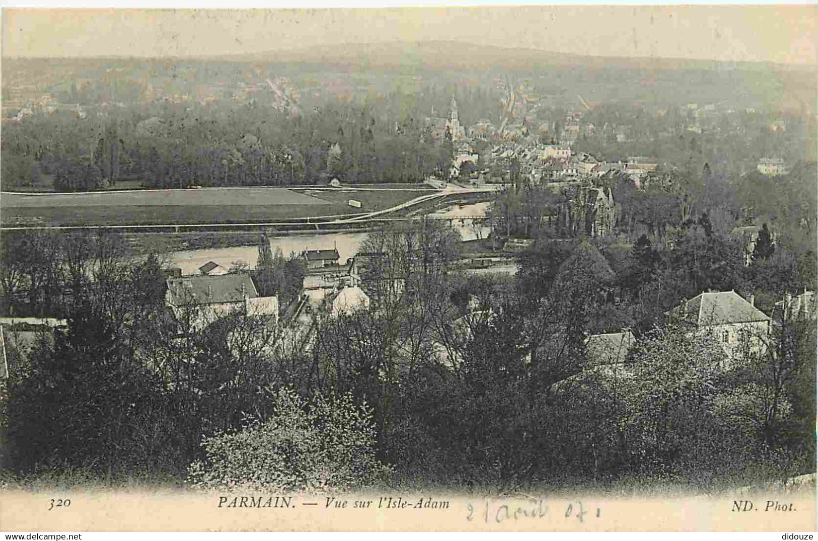 95 - Parmain - Vue sur l'Isle-Adam - CPA - Voir Scans Recto-Verso