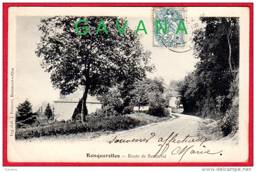 95 RONQUEROLLES - Route de Remonval